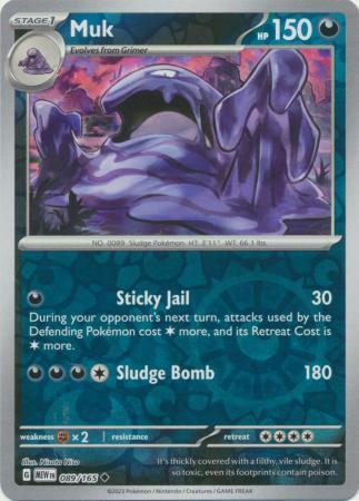 Muk [Reverse Holo] #89 Pokemon Scarlet & Violet 151