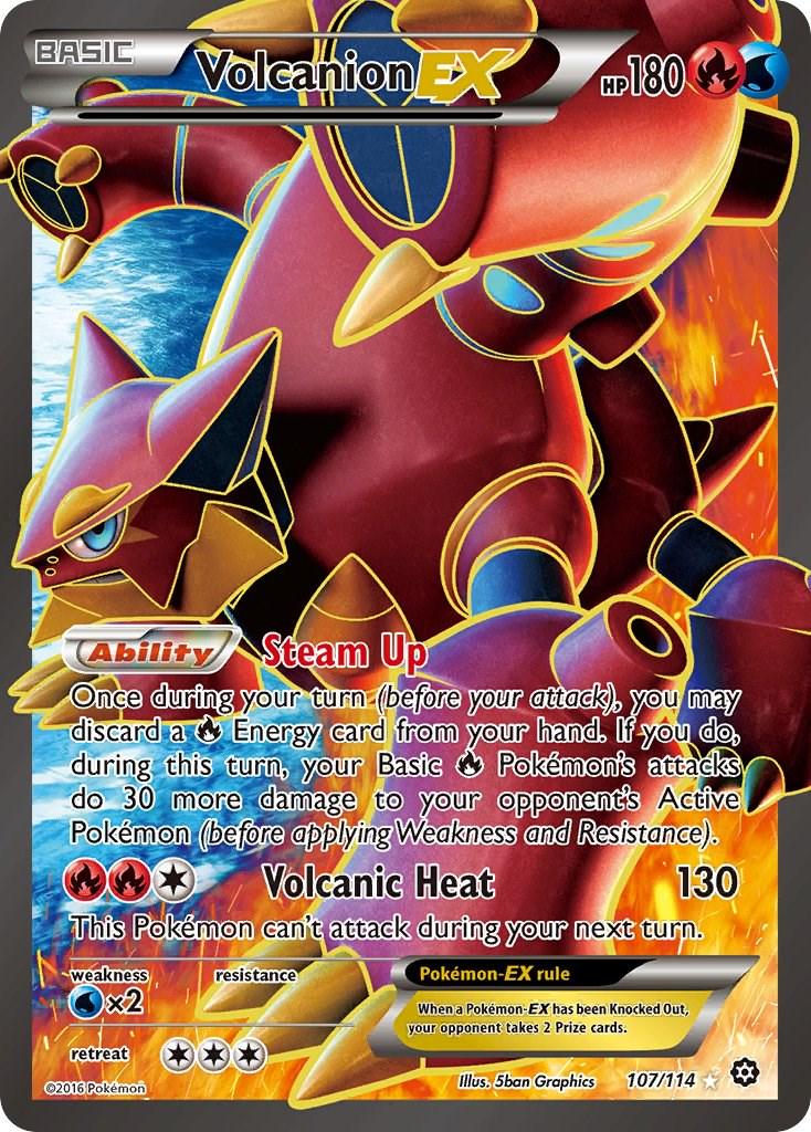 Volcanion EX #107 Pokemon Steam Siege