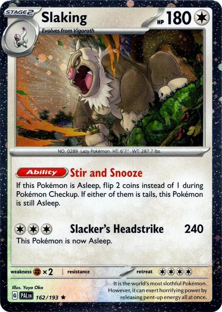 Slaking [Cosmos Holo] #162 Pokemon Paldea Evolved