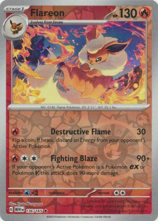 Flareon [Reverse Holo] #136 Pokemon Scarlet & Violet 151