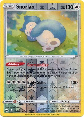 Snorlax [Reverse Holo] #131 Pokemon Vivid Voltage