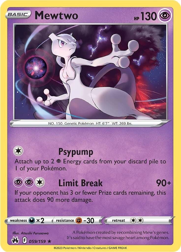 Mewtwo #59 Pokemon Crown Zenith