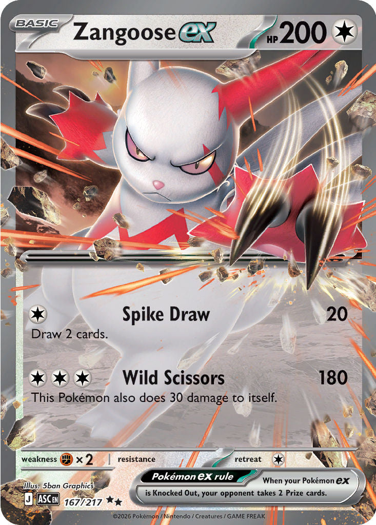 Zangoose 167/217 Ascended Heroes