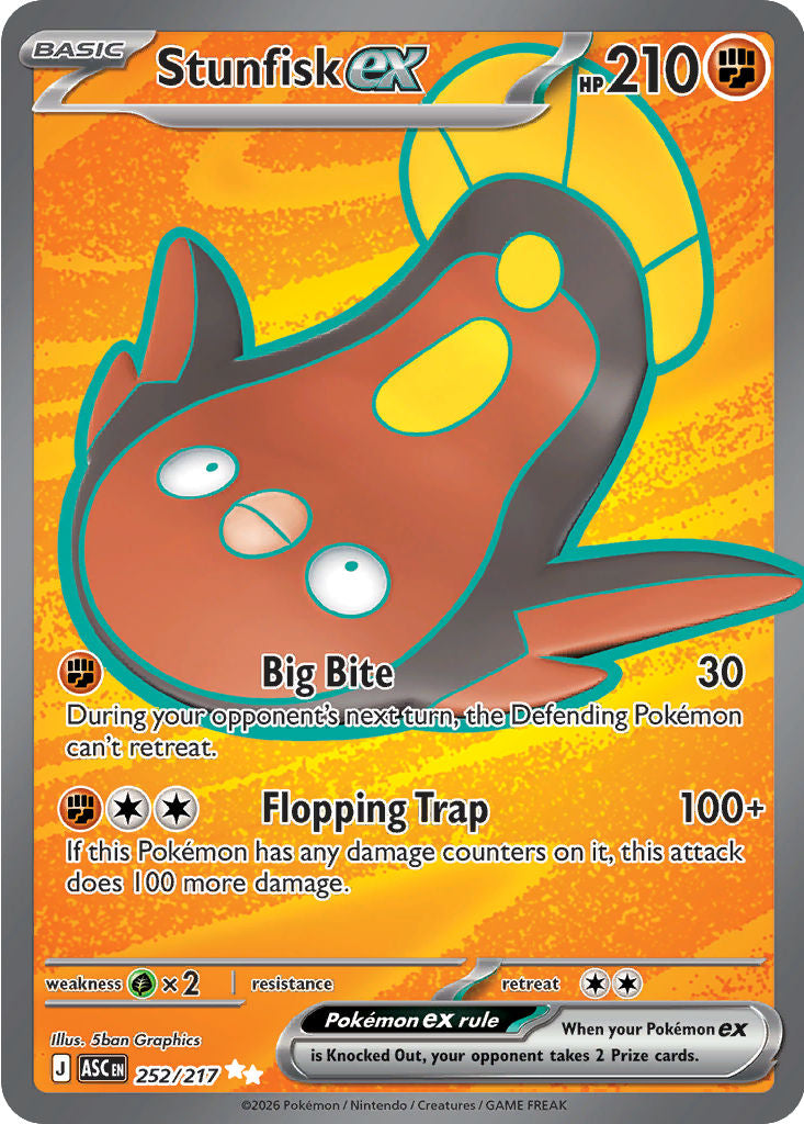 Stunfisk ex #252 Pokemon Ascended Heroes