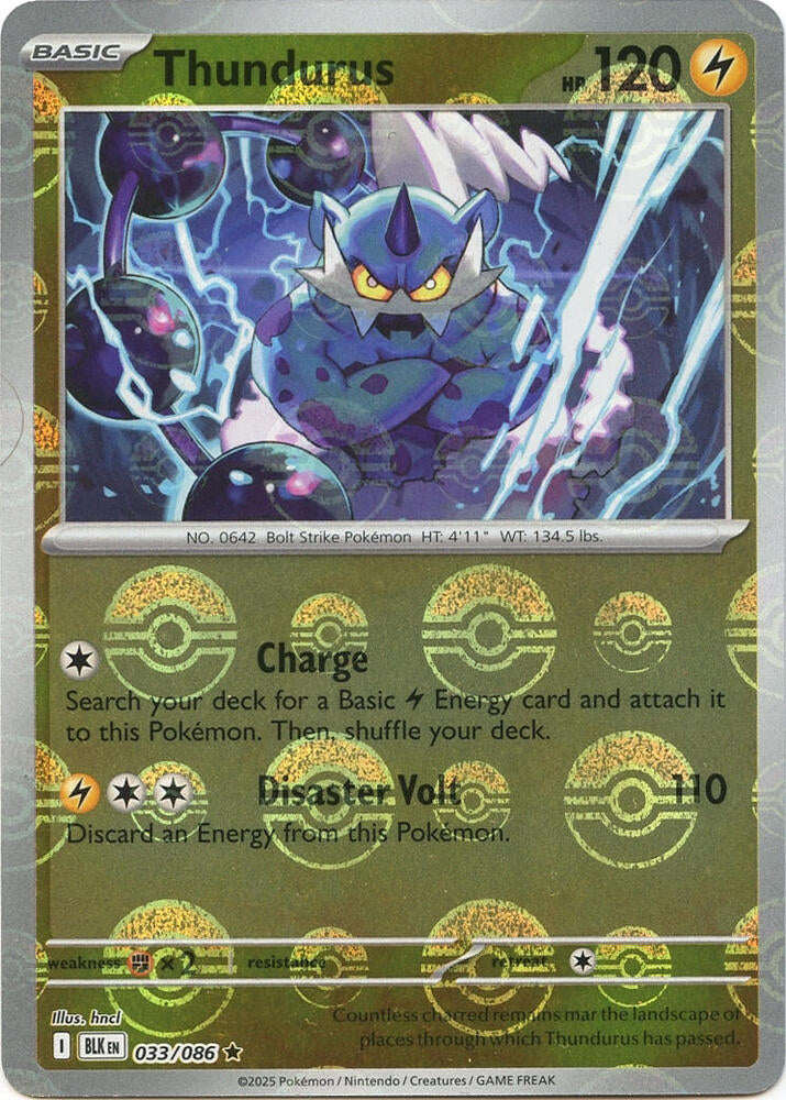 Thundurus [Poke Ball] #33 Pokemon Black Bolt
