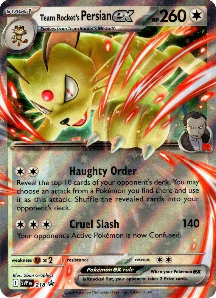 Team Rocket's Persian Ex #218 Pokemon Promo