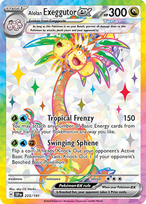 Alolan Exeggutor ex #225 Pokemon Surging Sparks