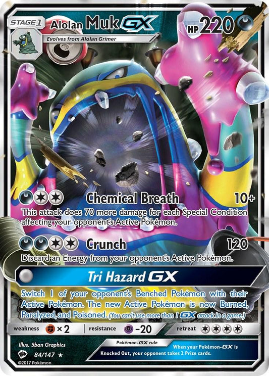 Alolan Muk GX #84 Pokemon Burning Shadows