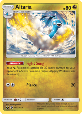 Altaria #40a Pokemon Dragon Majesty