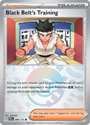 Black Belt's Training - 096/131 (Poke Ball Pattern) 96 - SV Prismatic Evolutions Holofoil