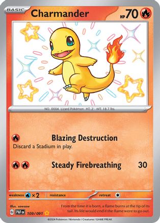 Charmander - 109/091 109 - SV Paldean Fates Holofoil
