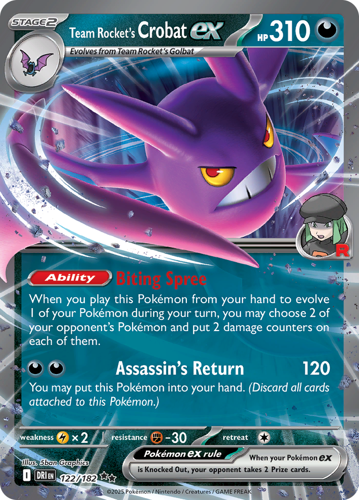 Team Rocket's Crobat ex #122 Pokemon Destined Rivals
