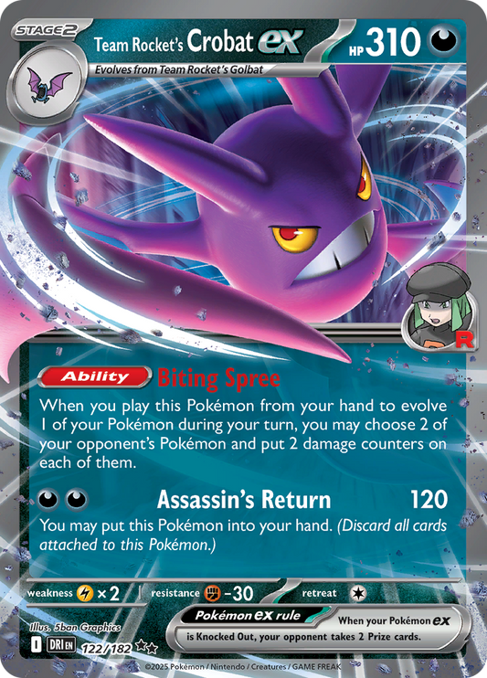Team Rocket's Crobat ex #122 Pokemon Destined Rivals