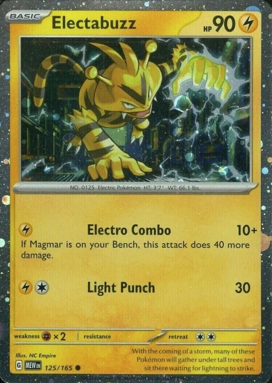 Electabuzz [Cosmos Holo] #125 Pokemon Scarlet & Violet 151