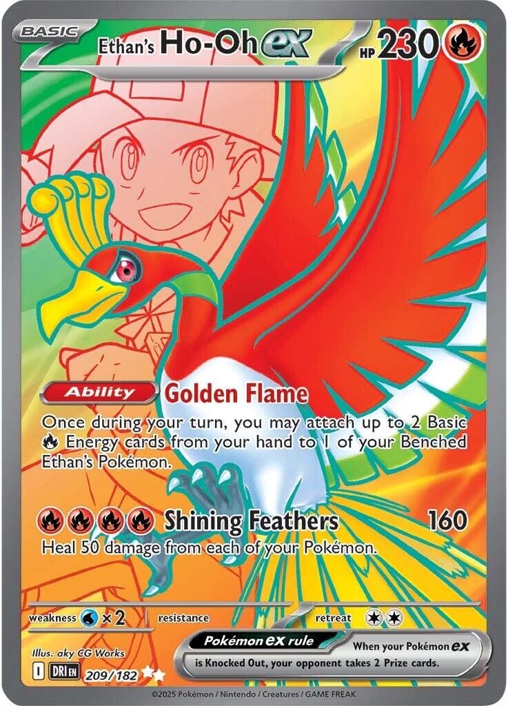 Ethan's Ho-Oh ex #209 Pokemon Destined Rivals
