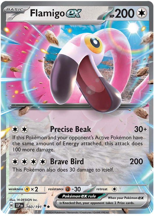 Flamigo ex #160 Pokemon Surging Sparks