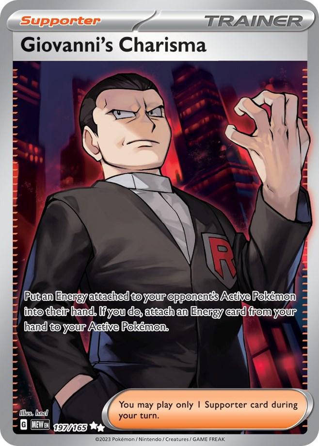 Giovanni's Charisma #197 Pokemon Scarlet & Violet 151