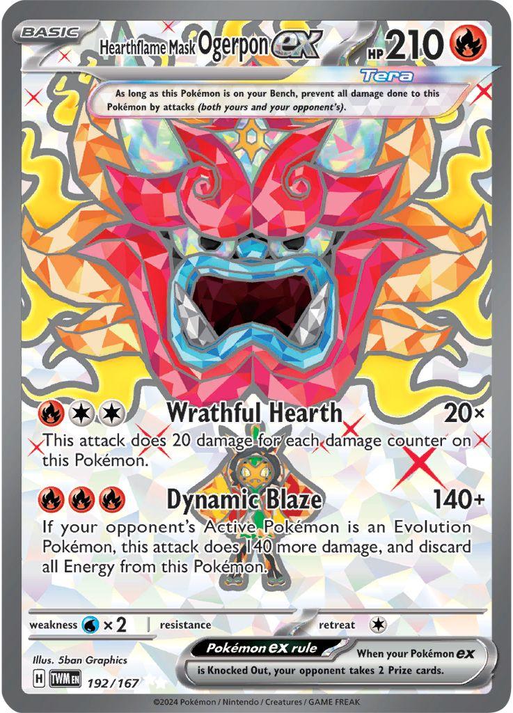 Hearthflame Mask Ogerpon ex #192 Pokemon Twilight Masquerade