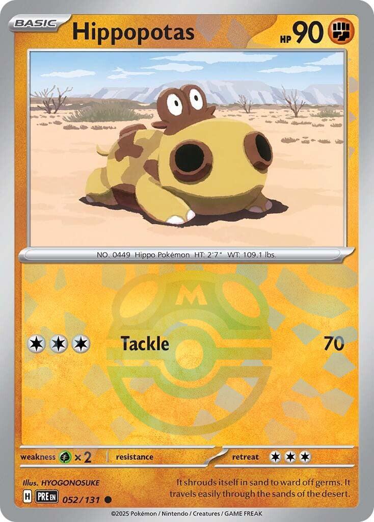 Hippopotas [Master Ball] #52 Pokemon Prismatic Evolutions