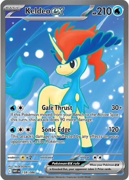 Keldeo ex #159 Pokemon White Flare