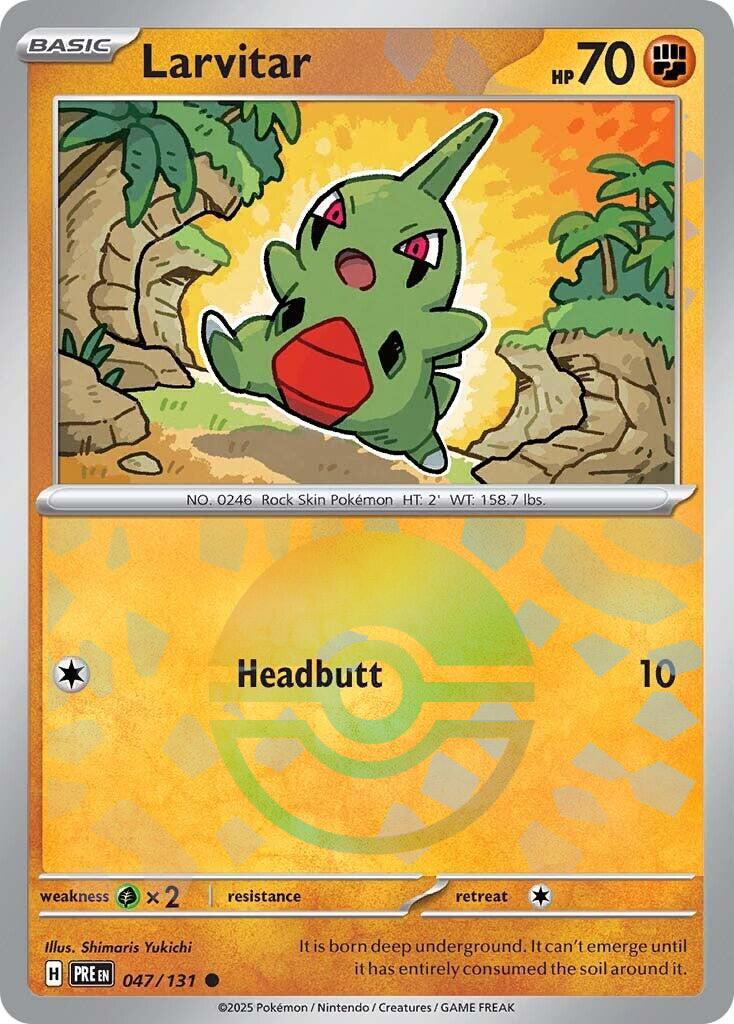 Larvitar [Poke Ball] #47 Pokemon Prismatic Evolutions