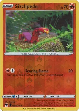 Sizzlipede [Reverse Holo] #29 Pokemon Battle Styles