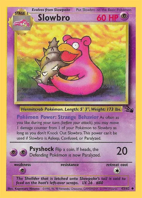 Slowbro #43 Pokemon Fossil (Moderately Played)