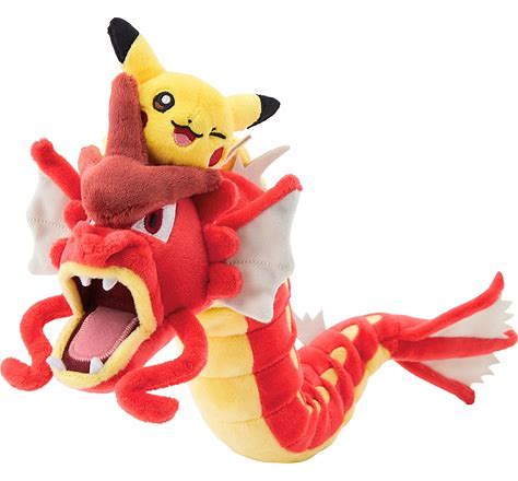 Pokémon Center Hiroshima Red Gyarados & Pikachu Plush