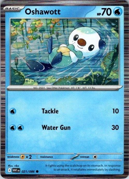 Oshawott [Poster Holo] #21 Pokemon White Flare