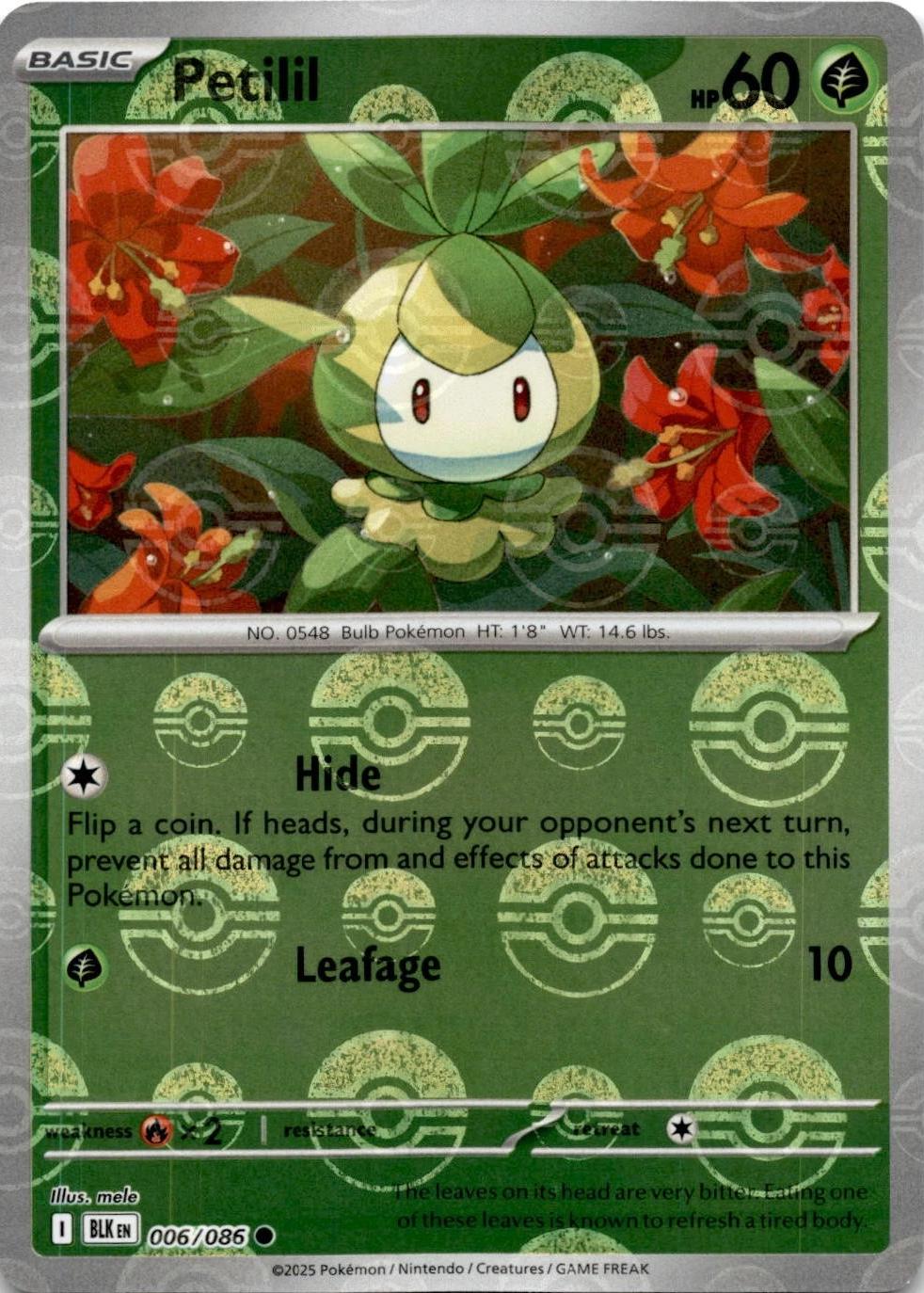 Petilil [Poke Ball] #6 Pokemon Black Bolt