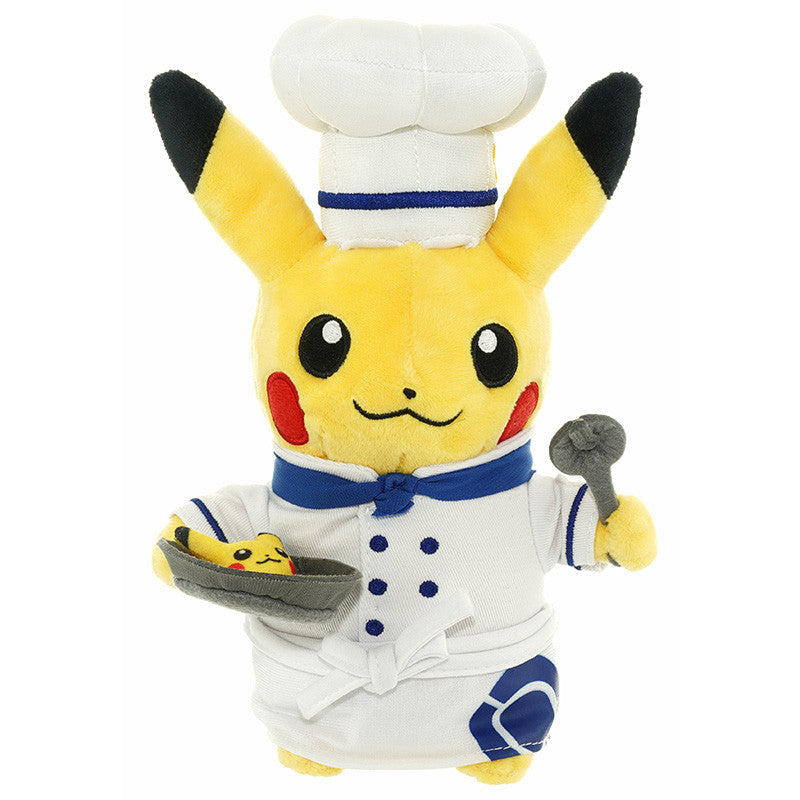 Pokémon Cafe Pikachu Plush Toy Chef Cafe Exclusive Japan