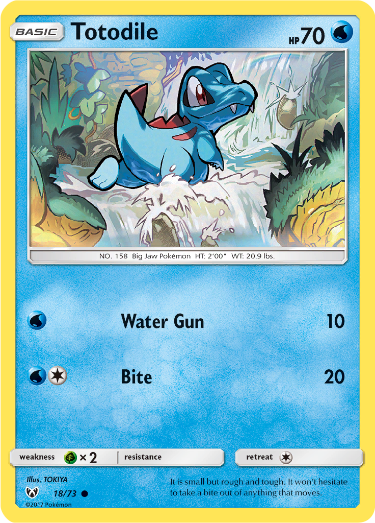 Totodile #18 Pokemon Shining Legends