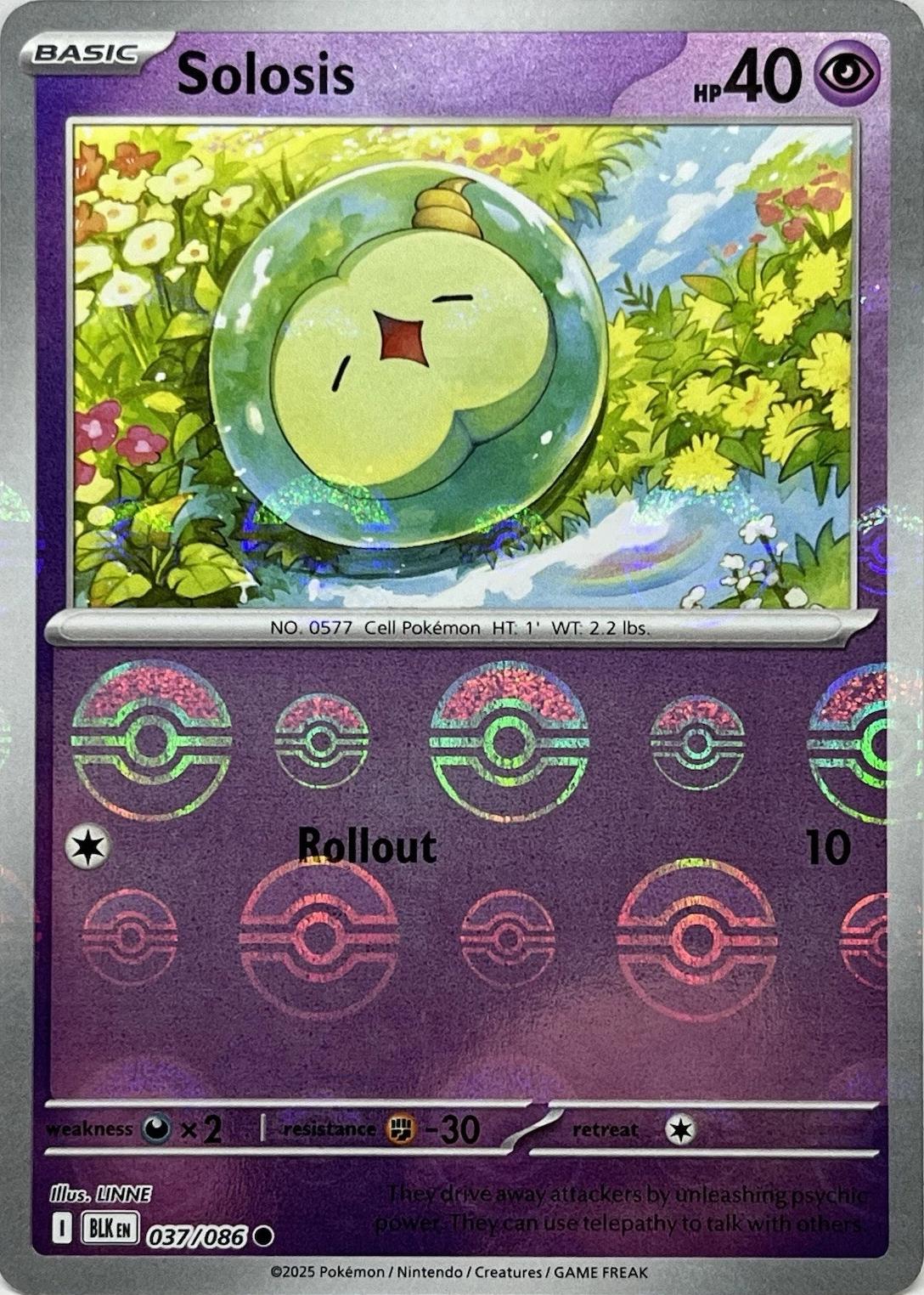 Solosis [Poke Ball] #37 Pokemon Black Bolt