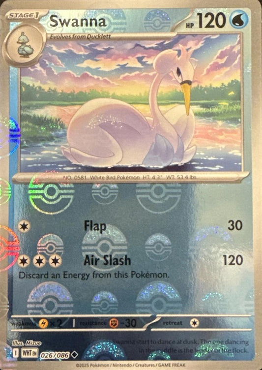 Swanna [Poke Ball] #26 Pokemon White Flare