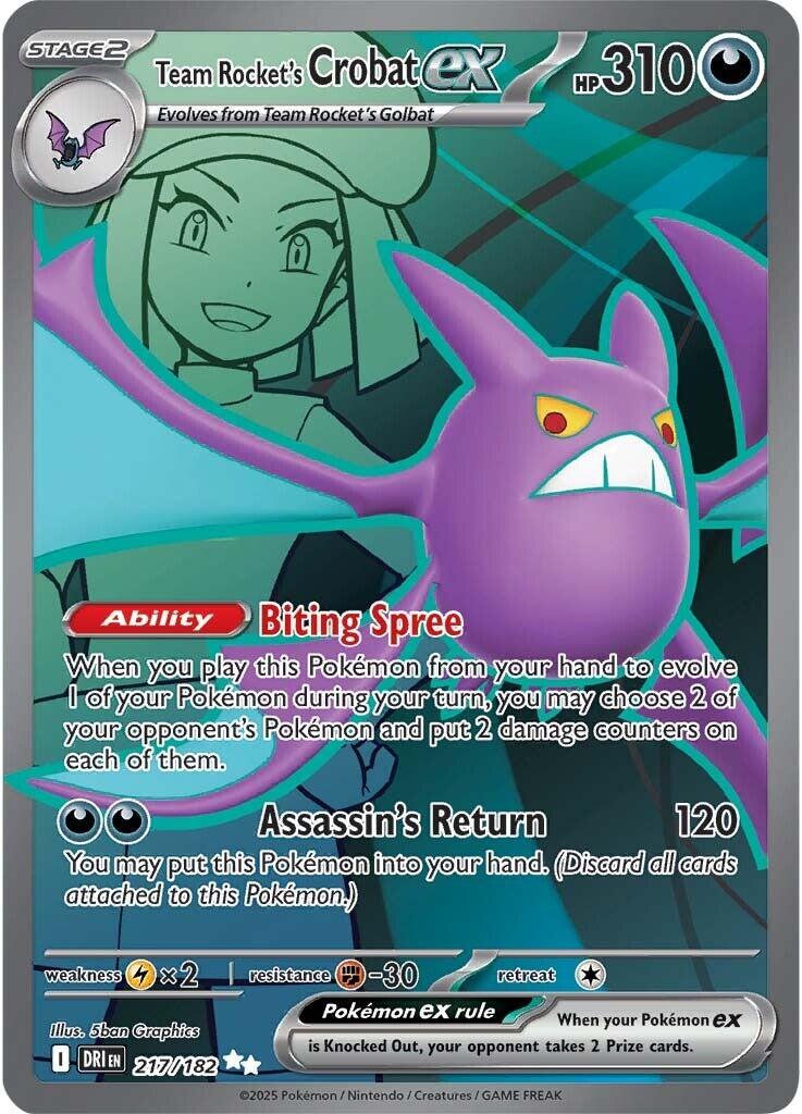 Team Rocket's Crobat ex #217 Pokemon Destined Rivals