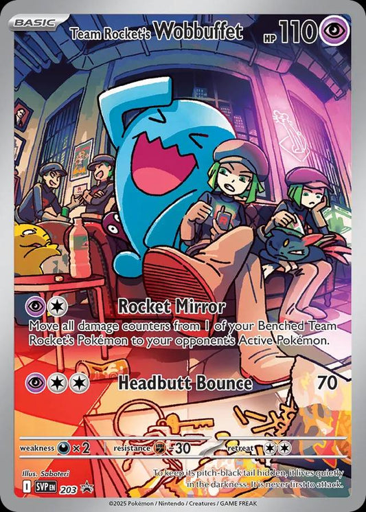 Team Rocket's Wobbuffet #203 Pokemon Promo