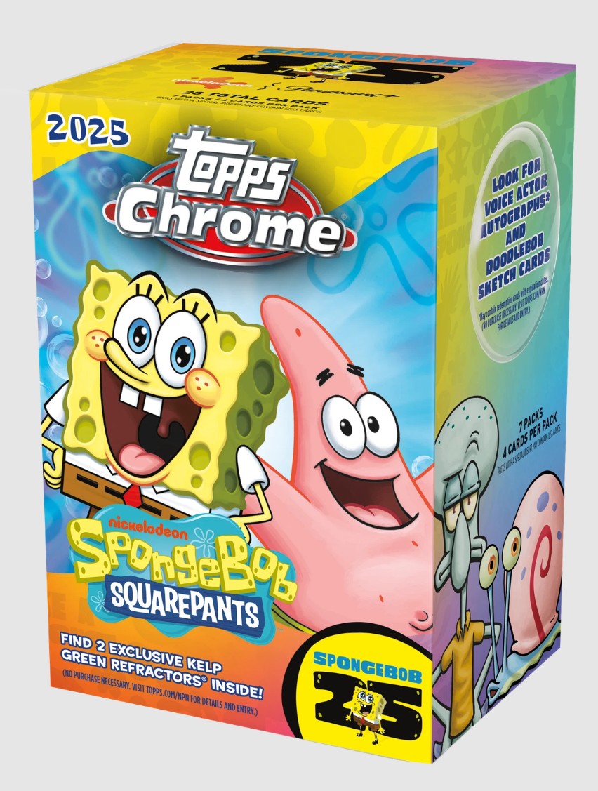 2025 TOPPS CHROME SPONGEBOB VALUE/BLASTER BOX 25th Anniversary
