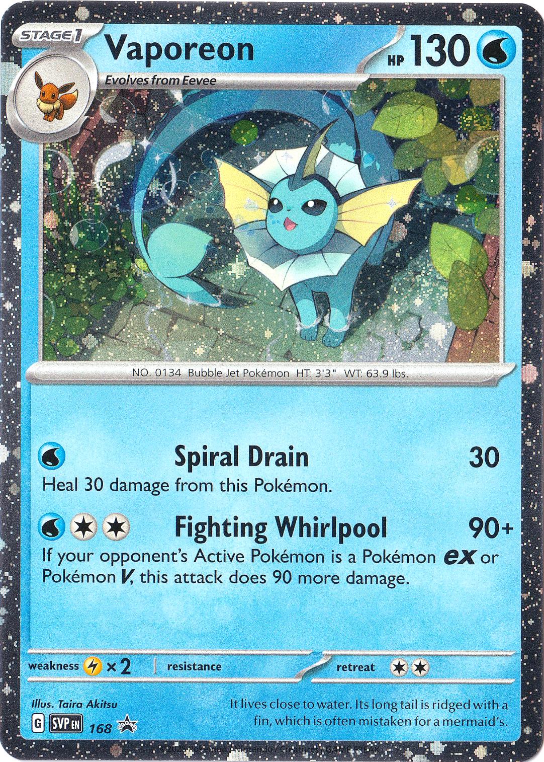 Vaporeon [Cosmos Holo] #168 Pokemon Promo