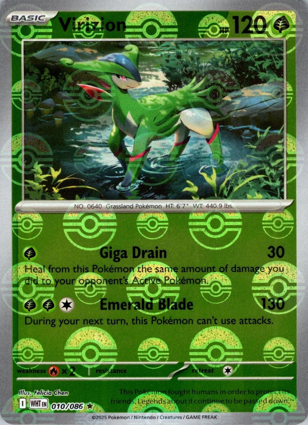 Virizion [Poke Ball] #10 Pokemon White Flare