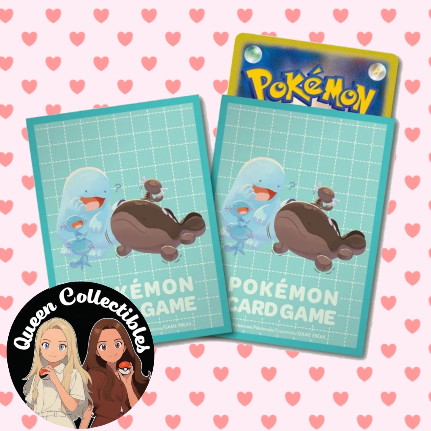 POKEMON CENTER Quagsire and Clodsire Sleeves (64 Individual Card Sleeves)