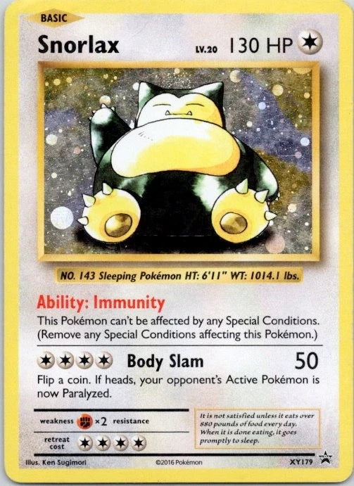 Snorlax - Promo XY Promos XY179 Heavily Played Condition