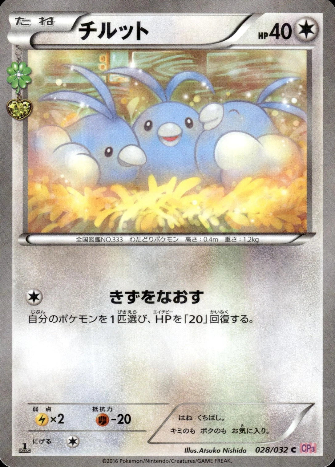 Swablu #28 Pokemon Japanese PokeKyun Collection