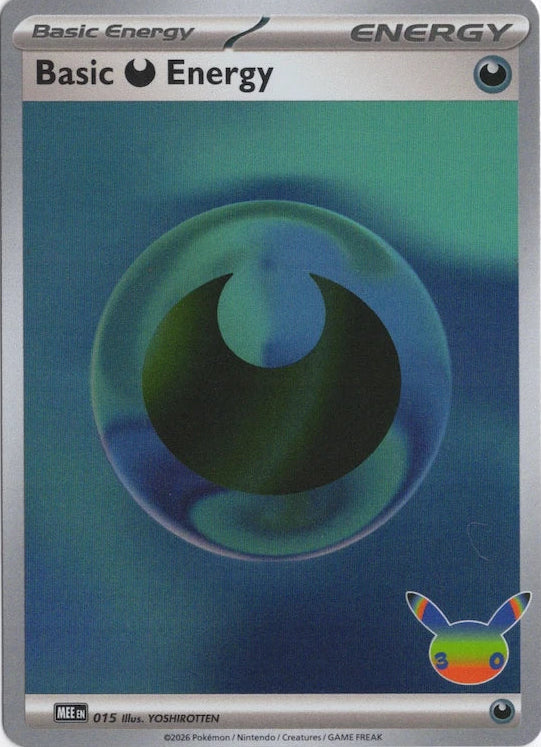 Basic Darkness Energy 015 30th Anniversary Celebration Holo Pokemon Card