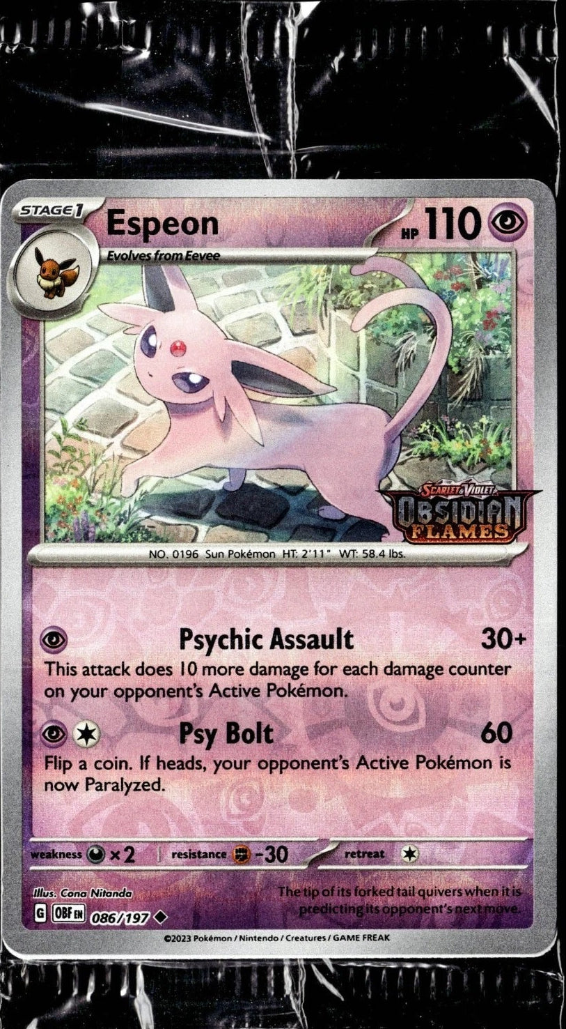 Espeon - 086/197 - Obsidian Flames Stamped - Pokemon Card - SEALED
