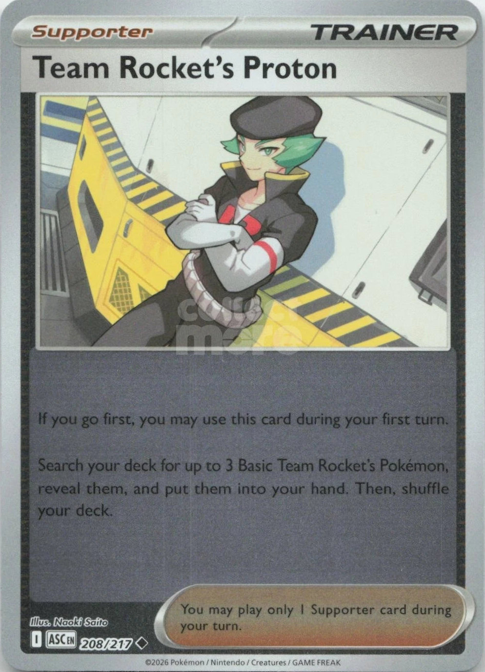 Team Rocket's Proton [Reverse Holo] #208 Pokemon Ascended Heroes