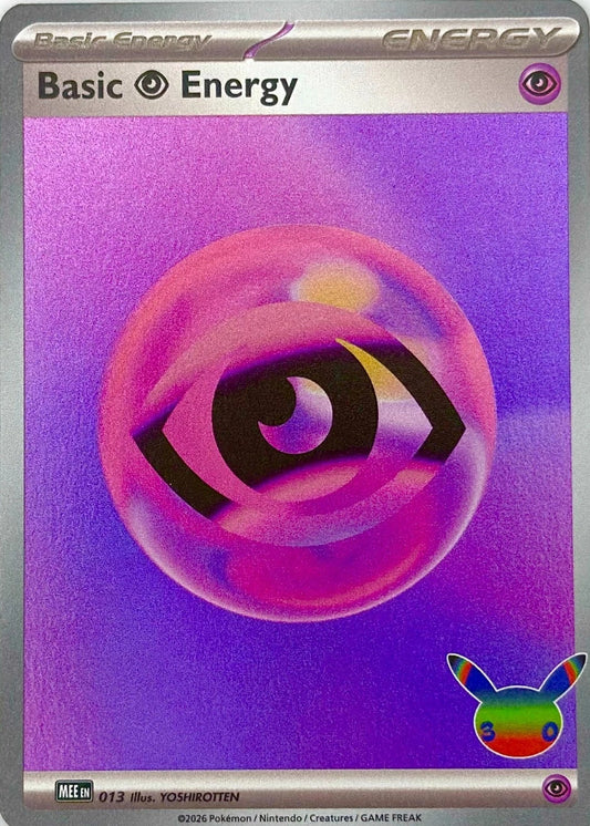 Psychic Energy Reverse Holo Pokemon Celebration 30th Anniversary TCG Card