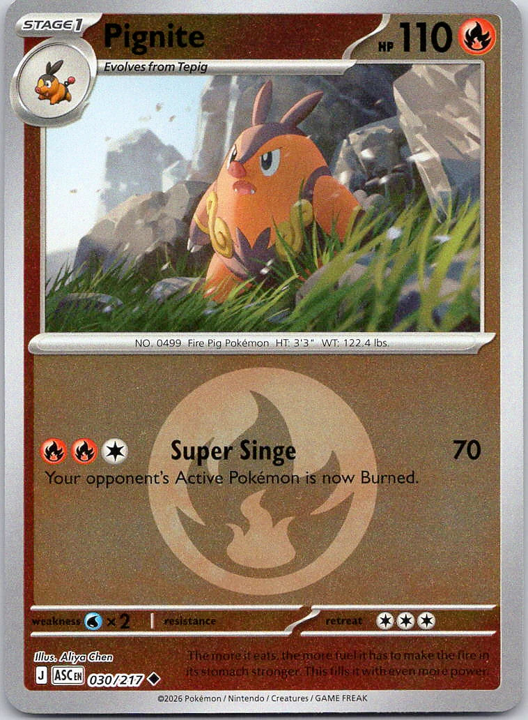 Pignite [Energy] #30 Pokemon Ascended Heroes