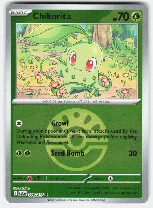 Chikorita [Ball] #8 Pokemon Ascended Heroes