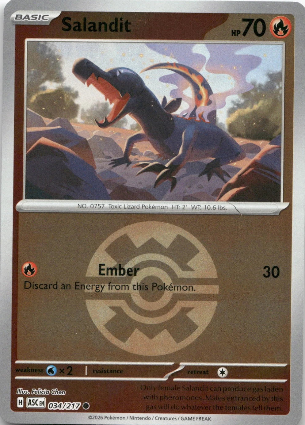 Salandit [Ball] #34 Pokemon Ascended Heroes