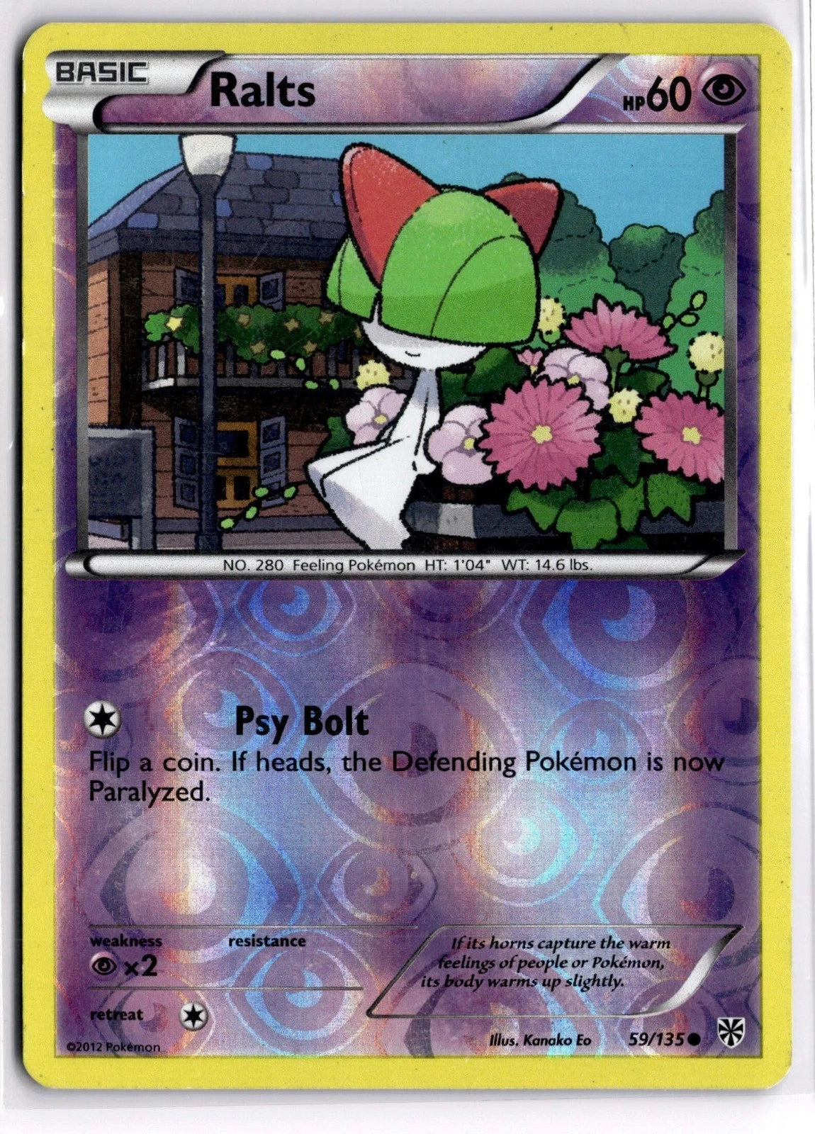 Ralts [Reverse Holo] #59 Pokemon Plasma Storm